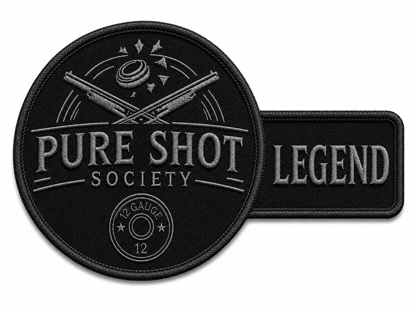 Black and silver Legend Pure Shot Society achievement badge